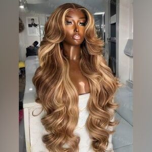 Elegant Brown Ombre lace front wig 30”